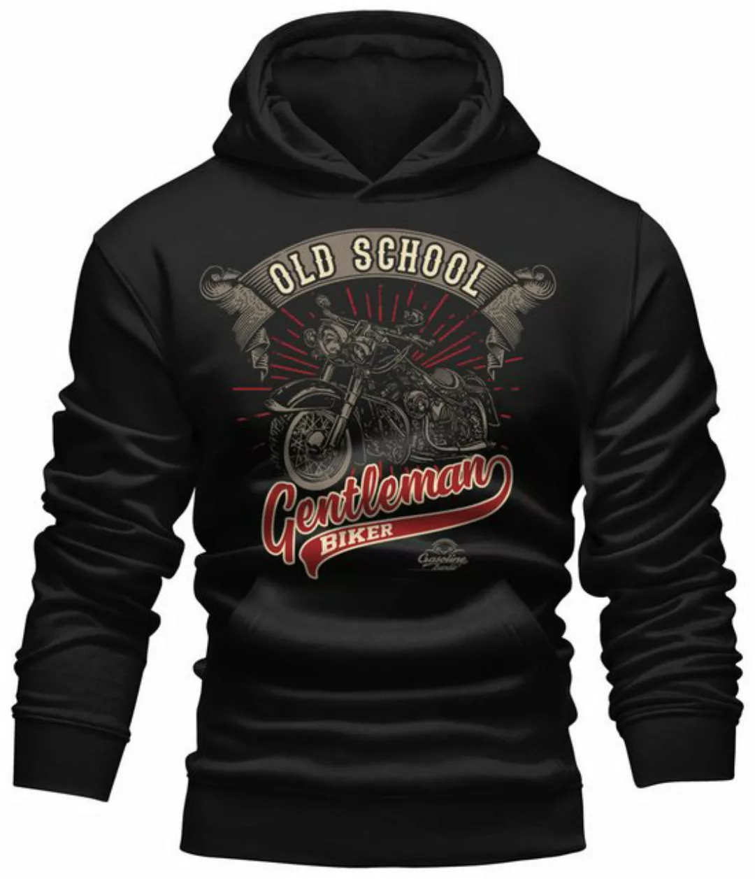 GASOLINE BANDIT® Kapuzensweatshirt für Biker Racer Motorradfahrer - Old Sch günstig online kaufen