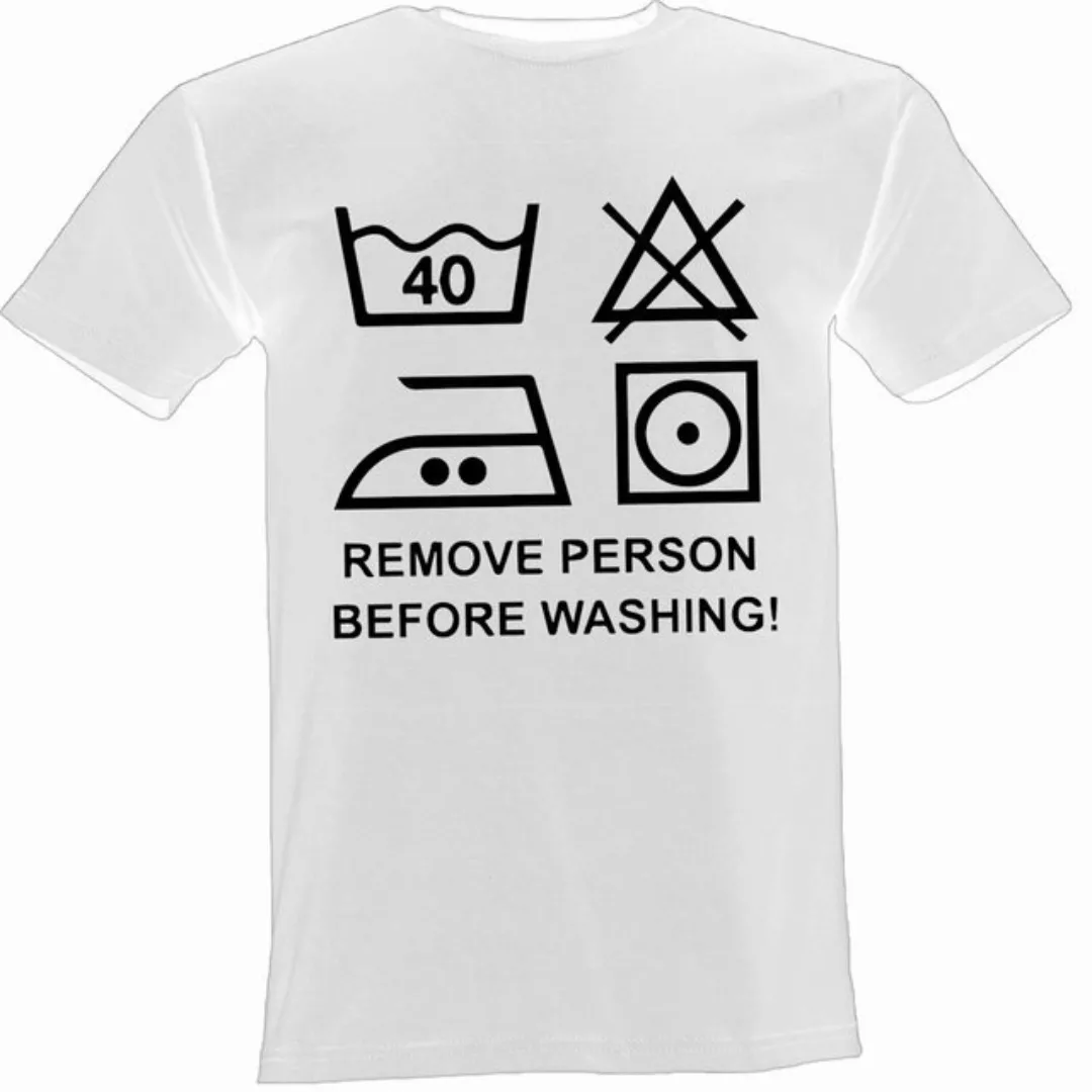 Lustige & Witzige T-Shirts T-Shirt T-Shirt Remove Person before Washing Fun günstig online kaufen