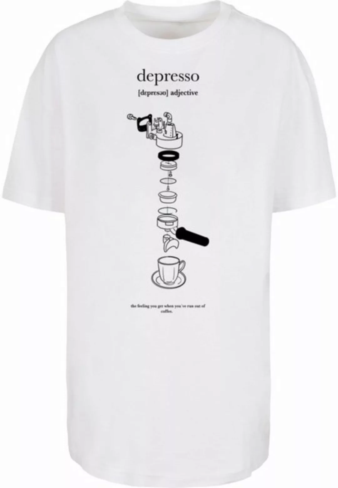 MisterTee T-Shirt MisterTee Ladies Depresso Oversized Boyfriend Tee (1-tlg) günstig online kaufen