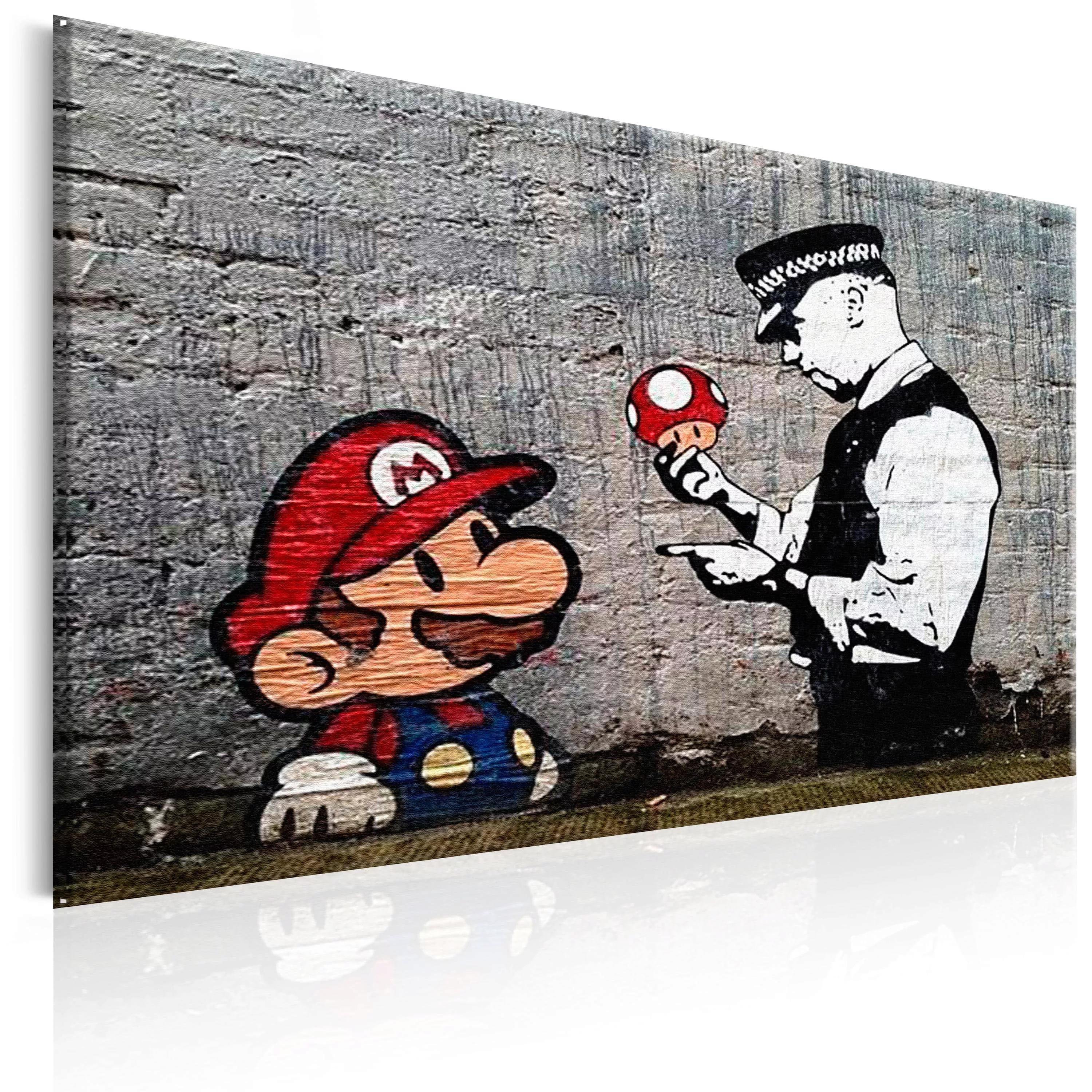 Wandbild - Banksy Mario and Cop günstig online kaufen