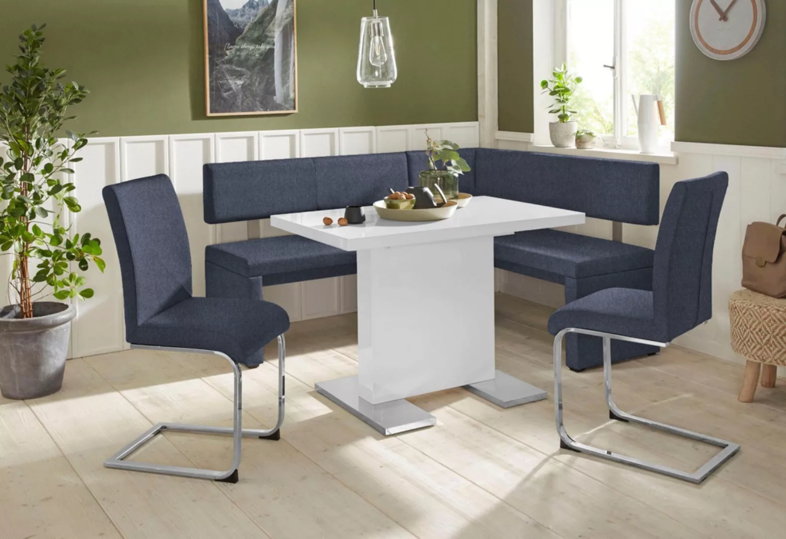 Home affaire Freischwinger "Charissa", (Set), 2 St., Strukturstoff, Bezug i günstig online kaufen