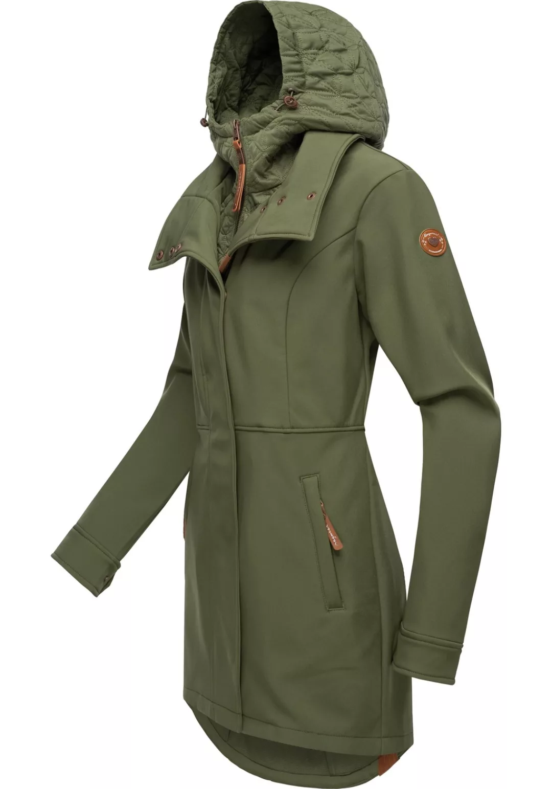 Ragwear Softshellmantel "Ybela", sportliche, gefütterte Outdoorjacke mit Ka günstig online kaufen