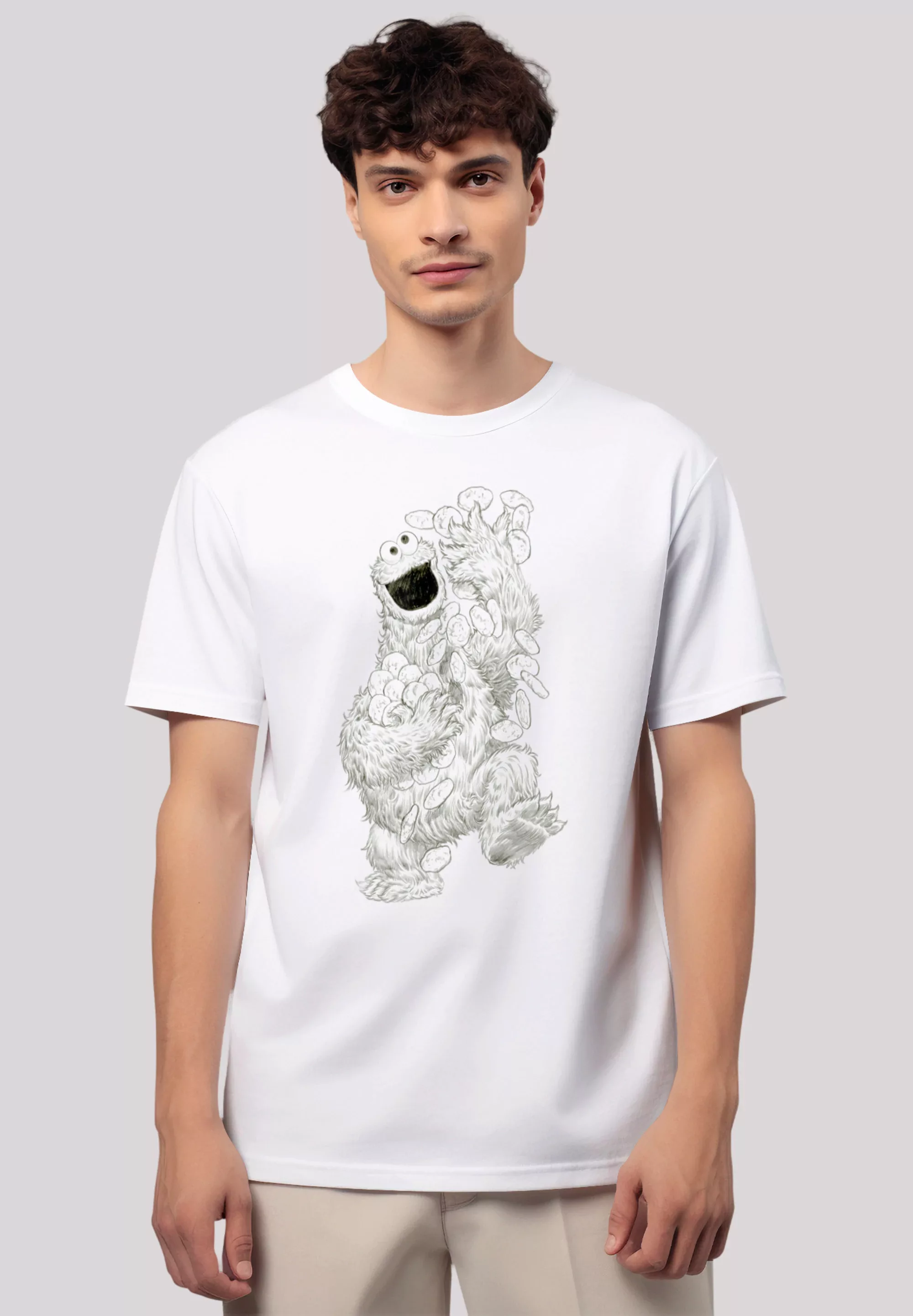 F4NT4STIC T-Shirt "Sesamstraße Cookie Monster Pencil Drawing", Premium Qual günstig online kaufen