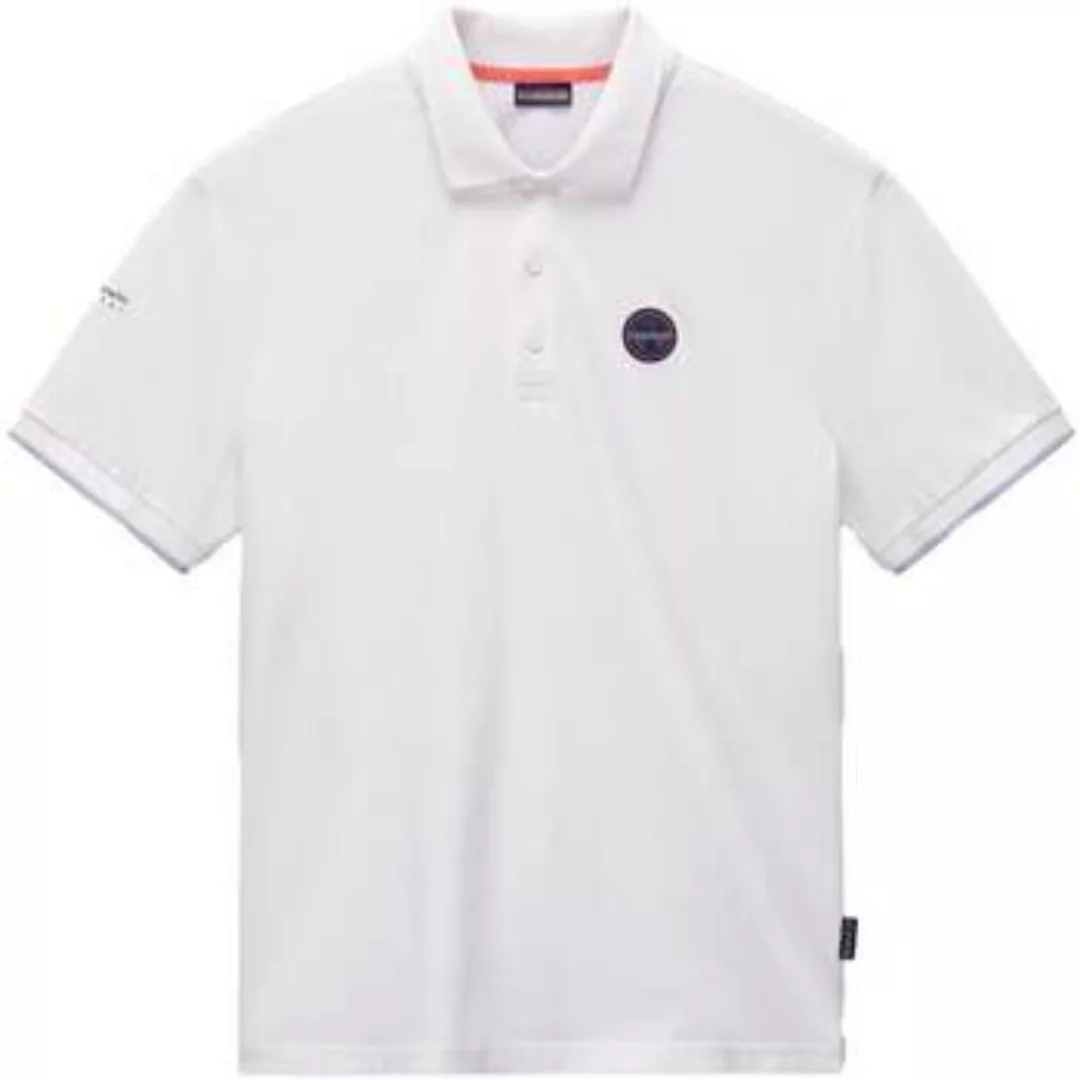 Napapijri  T-Shirts & Poloshirts E Badge Polo Shirt White Heron günstig online kaufen