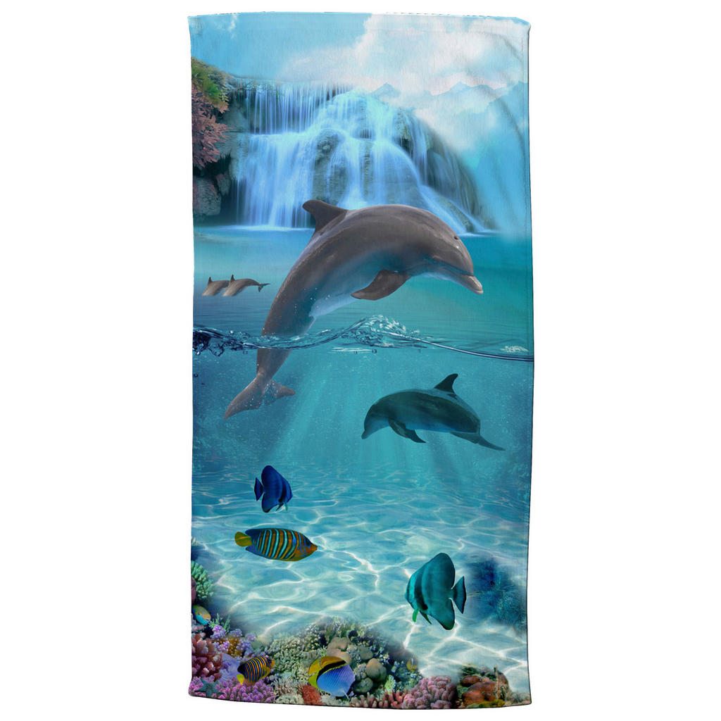 Strandtuch blau Polyester B/L: ca. 75x150 cm günstig online kaufen