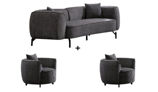 BENEDO MÖBEL Polstergarnitur Paula Sofa Handarbeit Massivholz Hochwertiger günstig online kaufen