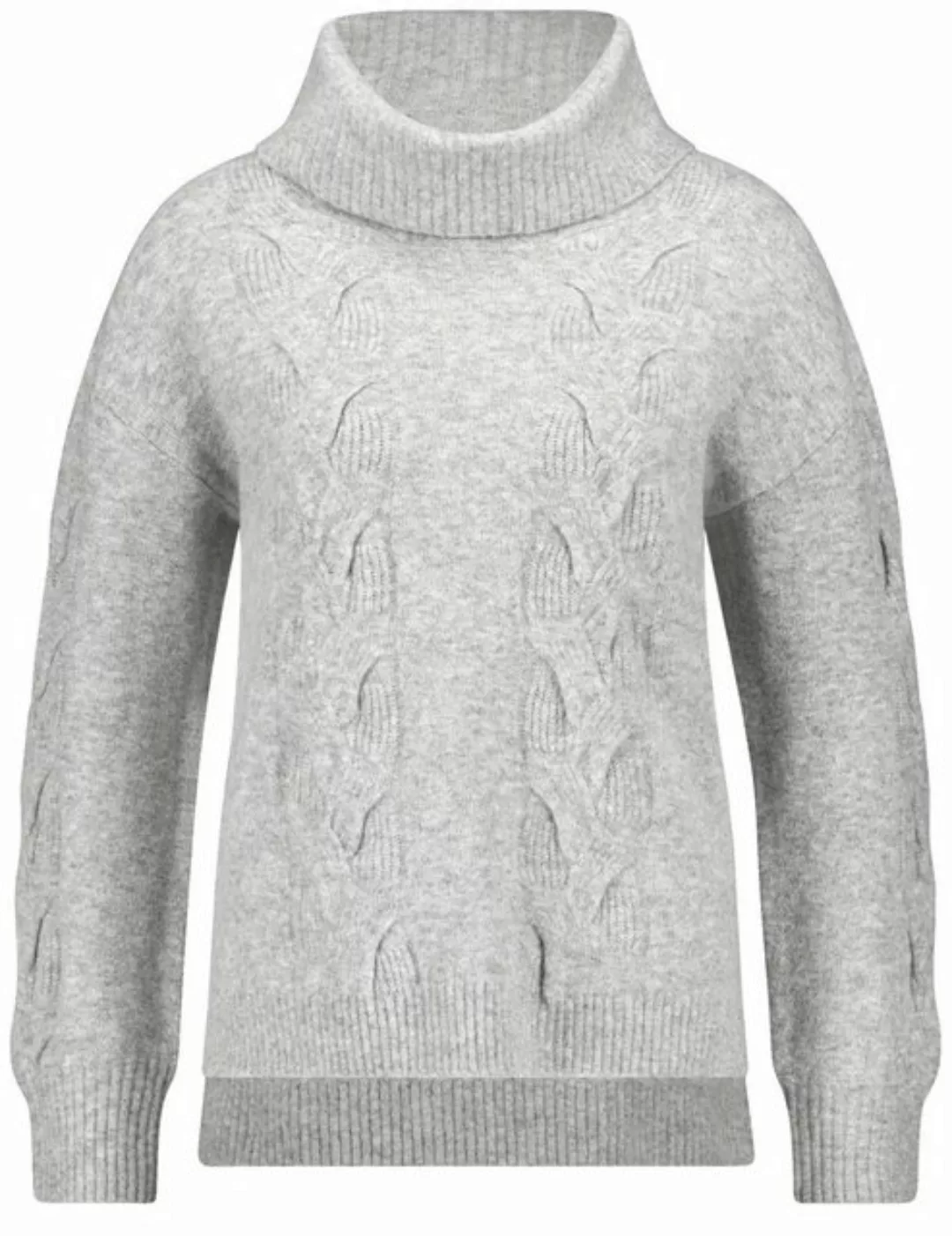 GERRY WEBER Rundhalspullover Rollkragenpullover mit Zopfmuster günstig online kaufen