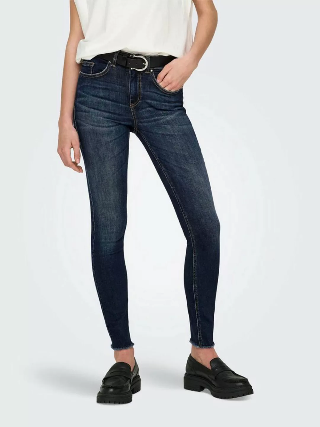 ONLY Skinny-fit-Jeans ONLBLUSH MID SK ANKLE RW DNM DOT245 NOOS günstig online kaufen