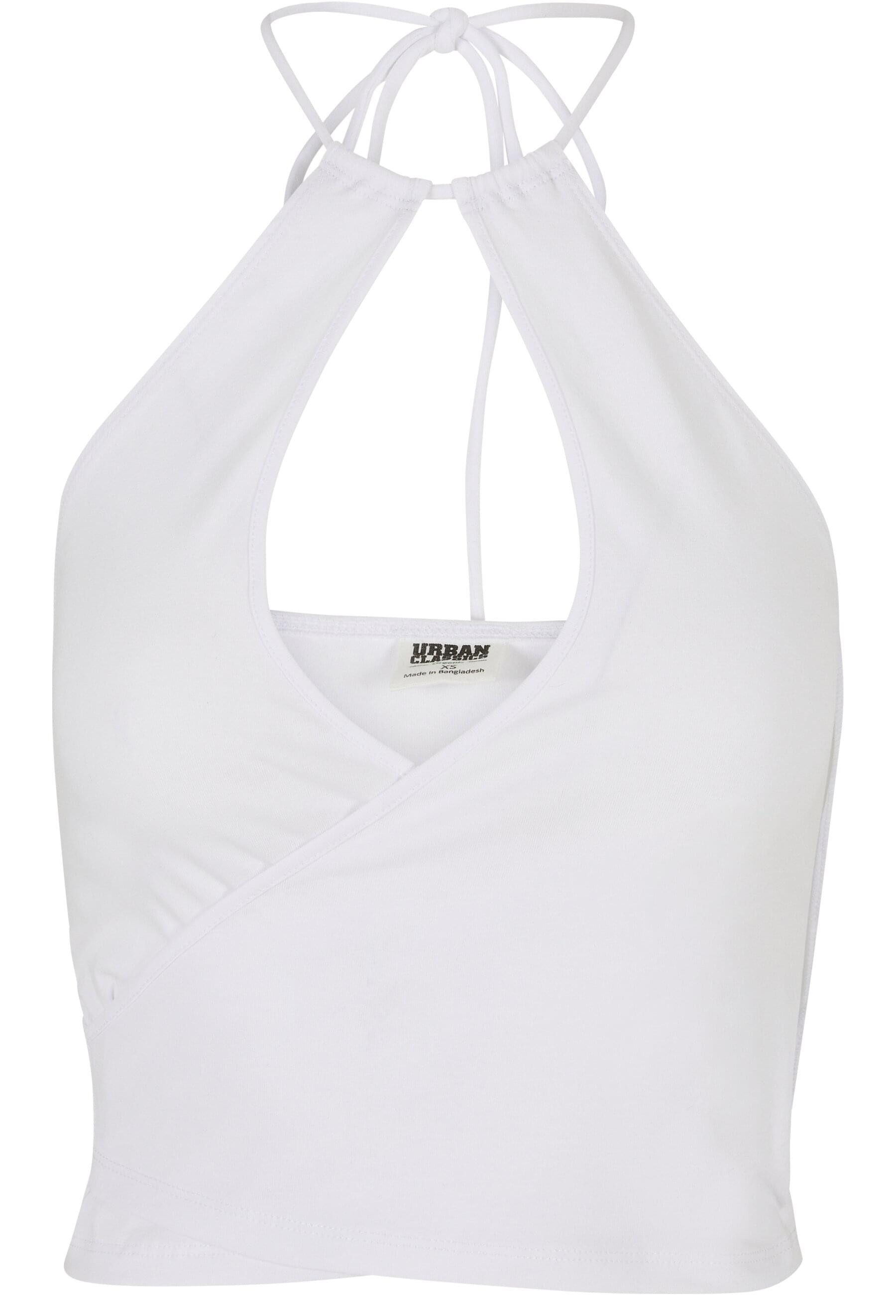URBAN CLASSICS Muskelshirt "Urban Classics Damen Ladies Short Wraped Neckho günstig online kaufen