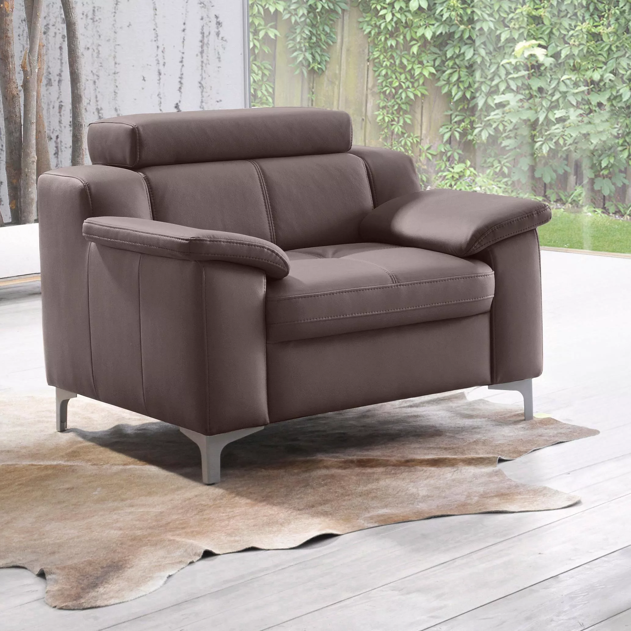 exxpo - sofa fashion Sessel »Florenz, Loungesessel, Relaxsessel mit hohem S günstig online kaufen