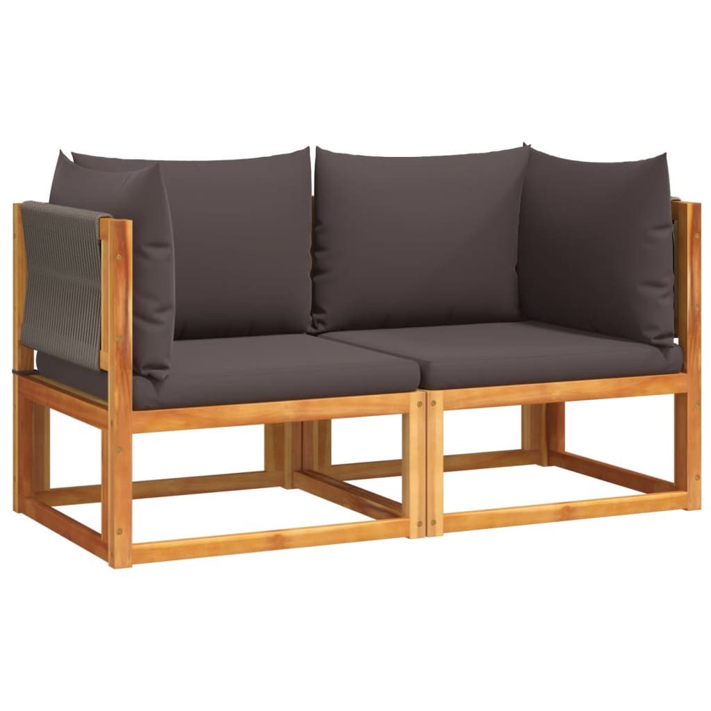 vidaXL Loungesofa Gartensofas-Ecke mit Kissen 2 günstig online kaufen
