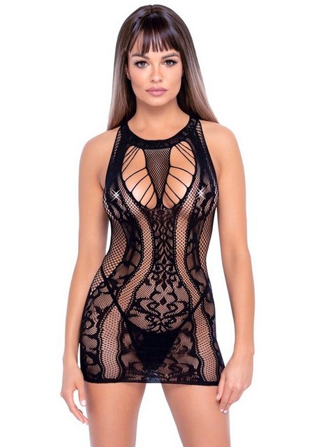 NO:XQSE Minikleid Netzkleid mit String - schwarz (1-tlg) günstig online kaufen