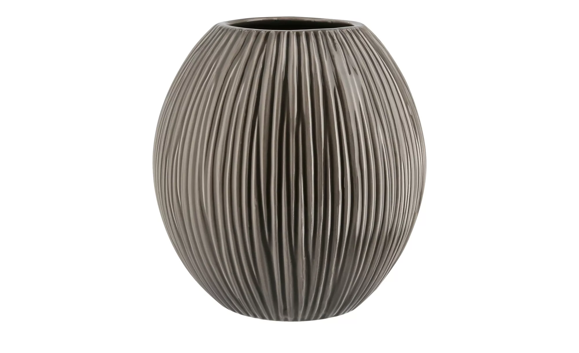 Vase - grau - Keramik - 17 cm - Dekoration > Vasen - Möbel Kraft günstig online kaufen
