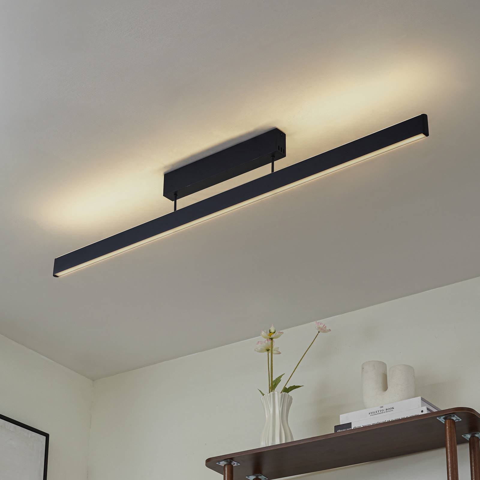 Lucande Smart-LED-Deckenleuchte Mylosh, schwarz, CCT, Tuya günstig online kaufen