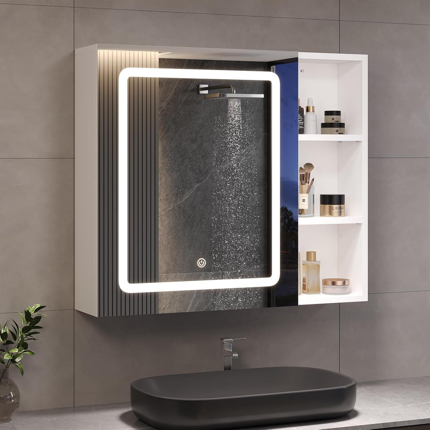 MSMASK Badezimmerspiegelschrank Badschrank mit Led Beleuchtung, günstig online kaufen