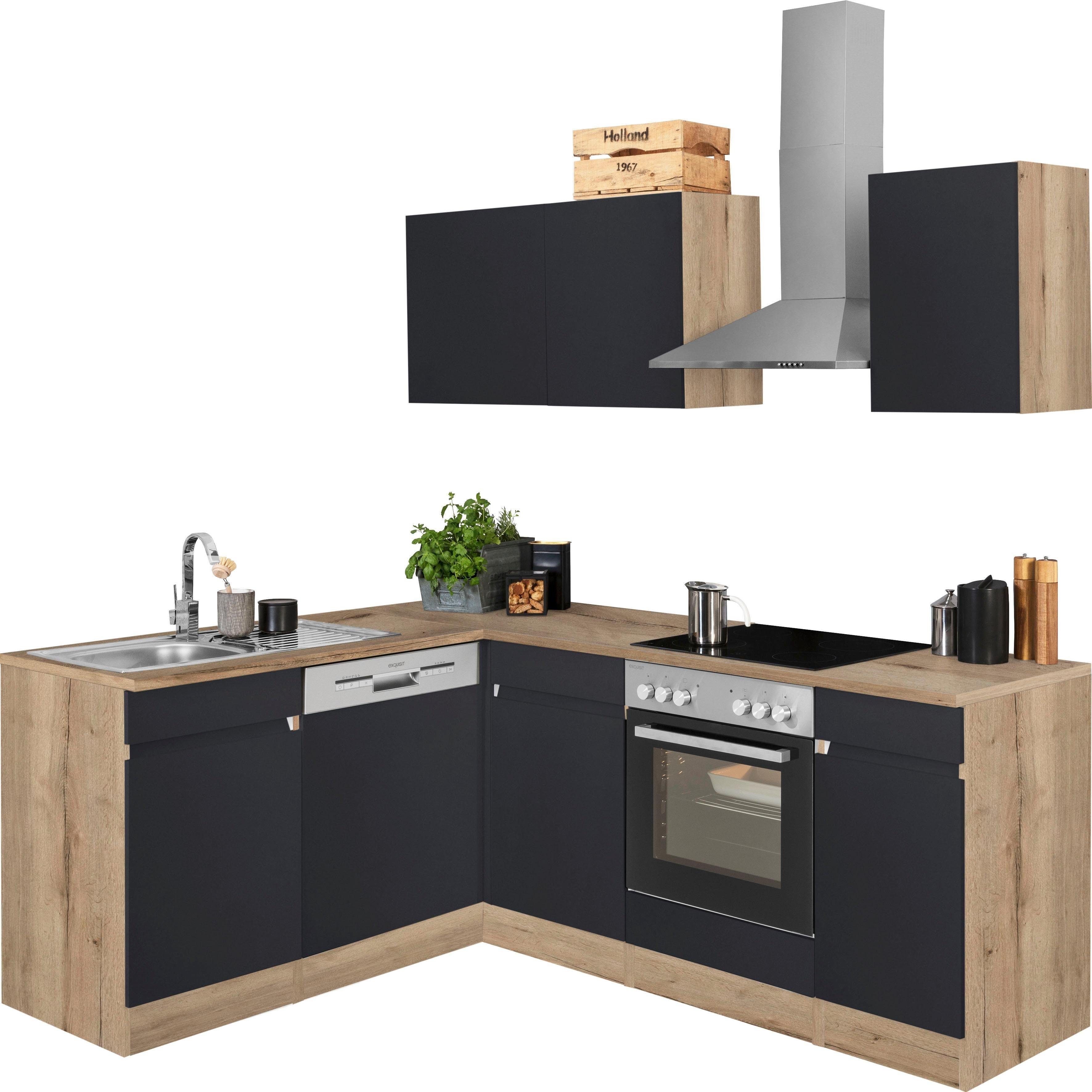 OPTIFIT Winkelküche "Roth", Stellmaße 210x175 cm,wahlweise mit E-Geräten, P günstig online kaufen