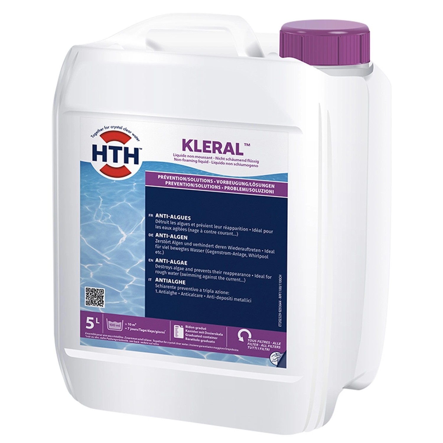 HTH KLERAL 5 Liter Flüssig Algenschutzmittel Algezid Präventiv Schaumfrei P günstig online kaufen