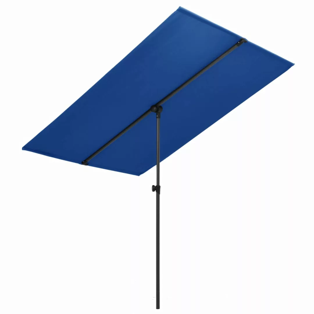 Sonnenschirm Mit Aluminium-mast 180 X 130 Cm Azurblau günstig online kaufen