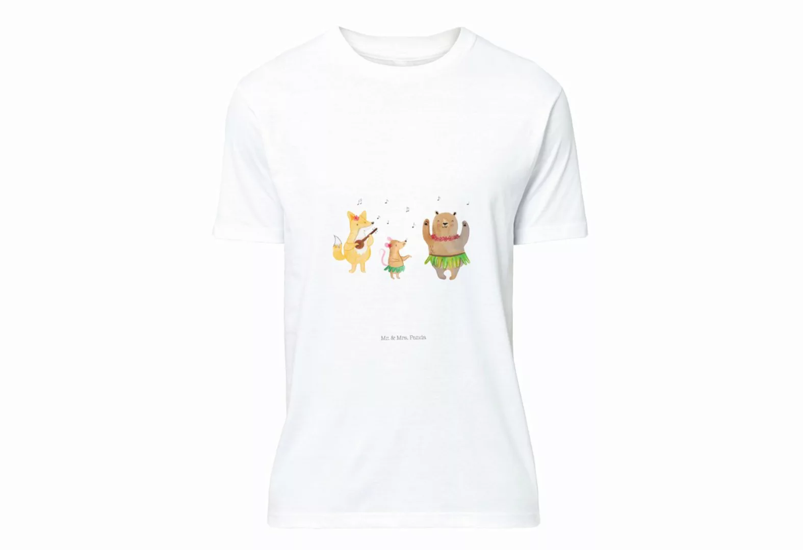 Mr. & Mrs. Panda T-Shirt Waldtiere Aloha - Weiß - Geschenk, T-Shirt mit Spr günstig online kaufen