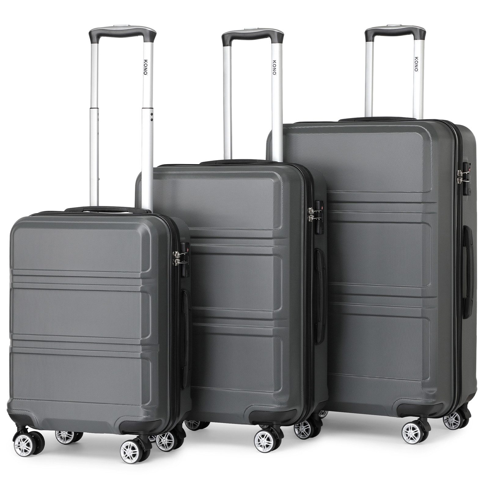 KONO Hartschalen-Trolley mit TSA-Schloss - Reisekoffer günstig online kaufen