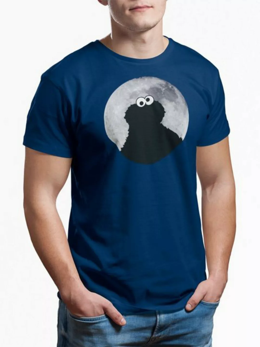 Sesamstrasse T-Shirt Cookie Monster Moonnight günstig online kaufen