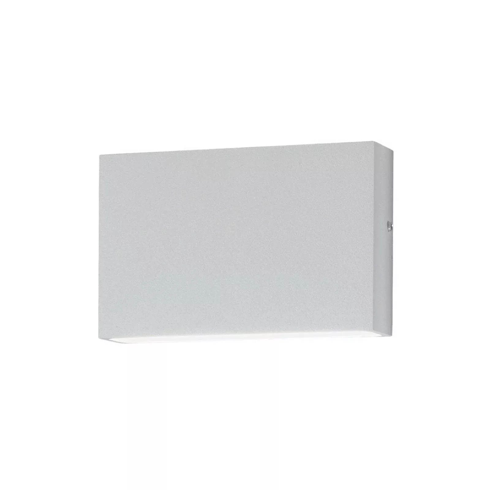 Egger LED-Außenwandleuchte Flatbox, weiß, 11x7 cm, Aluminium günstig online kaufen