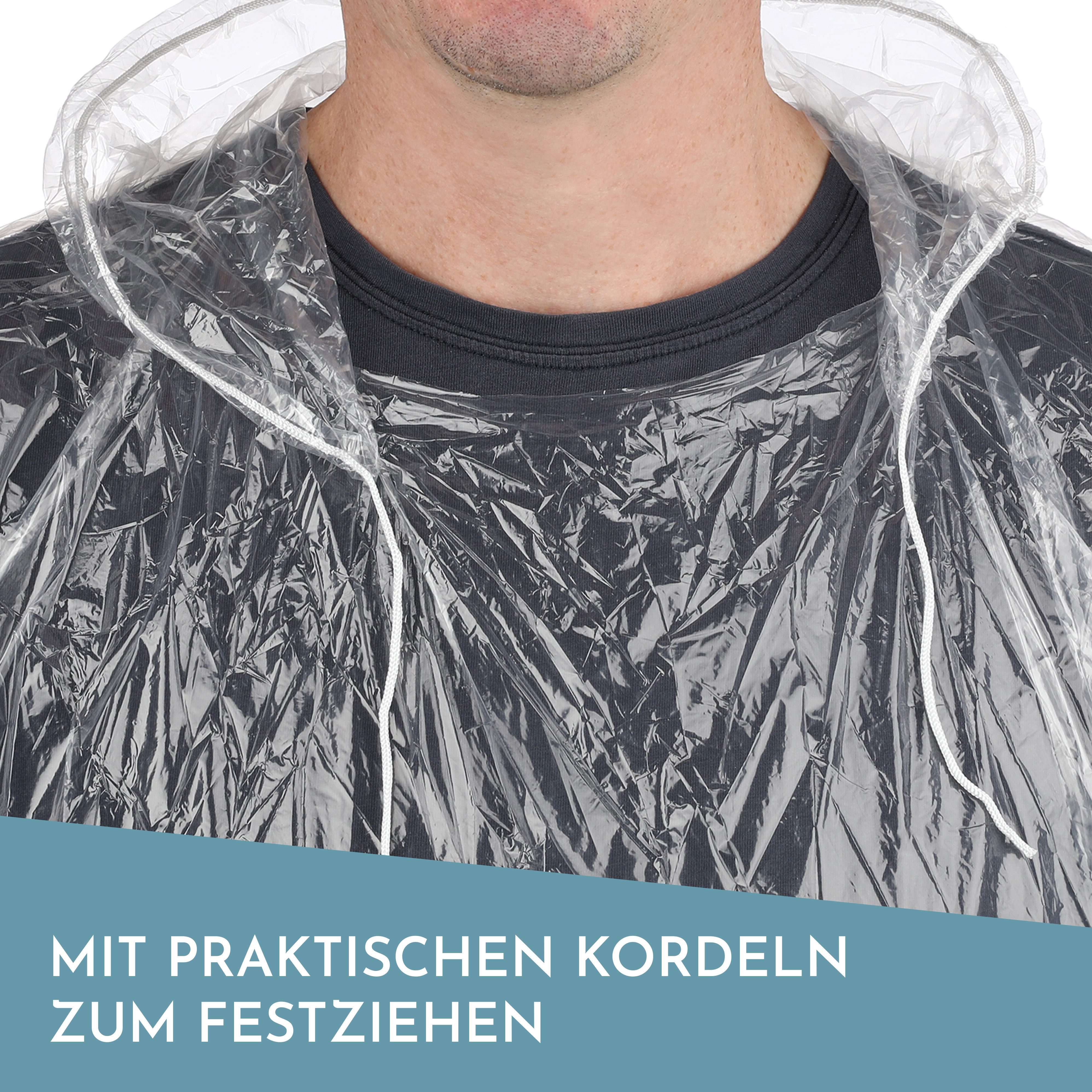 Vaily Regenponcho Einweg-Regenjacke 8er Pack Transparentes günstig online kaufen