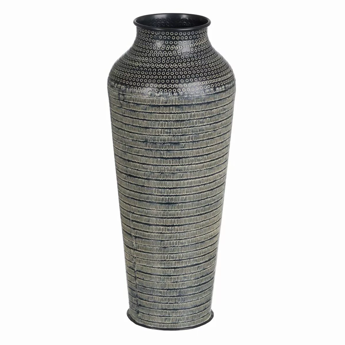 Vase 20 X 20 X 49,5 Cm Schwarz Aluminium günstig online kaufen