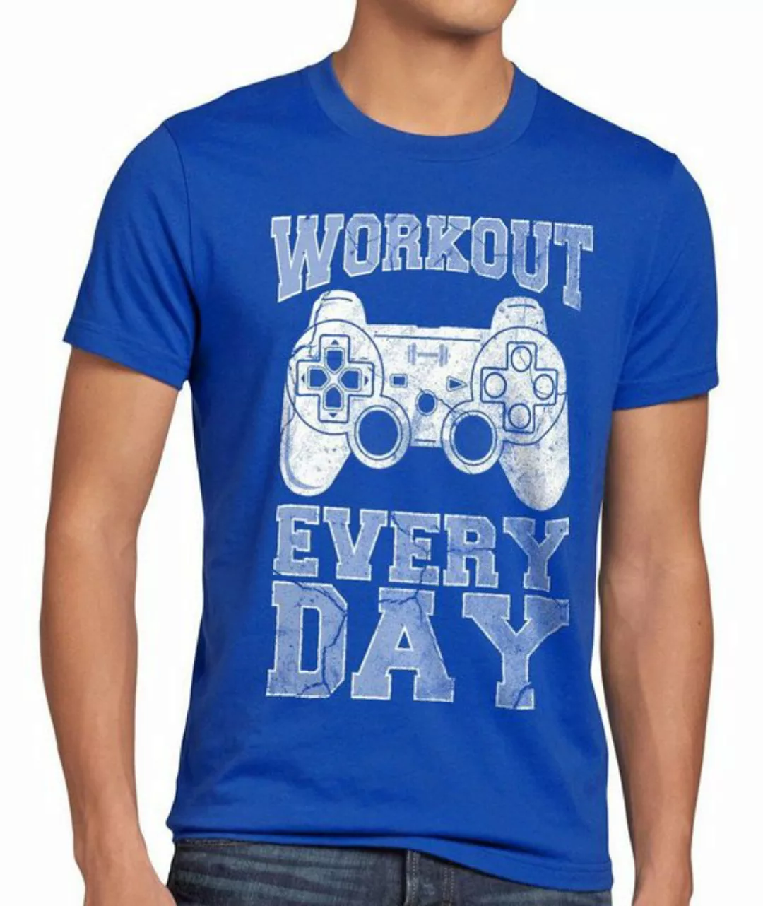 style3 T-Shirt Workout Gamer play sport station fitnessstudio konsole gym f günstig online kaufen