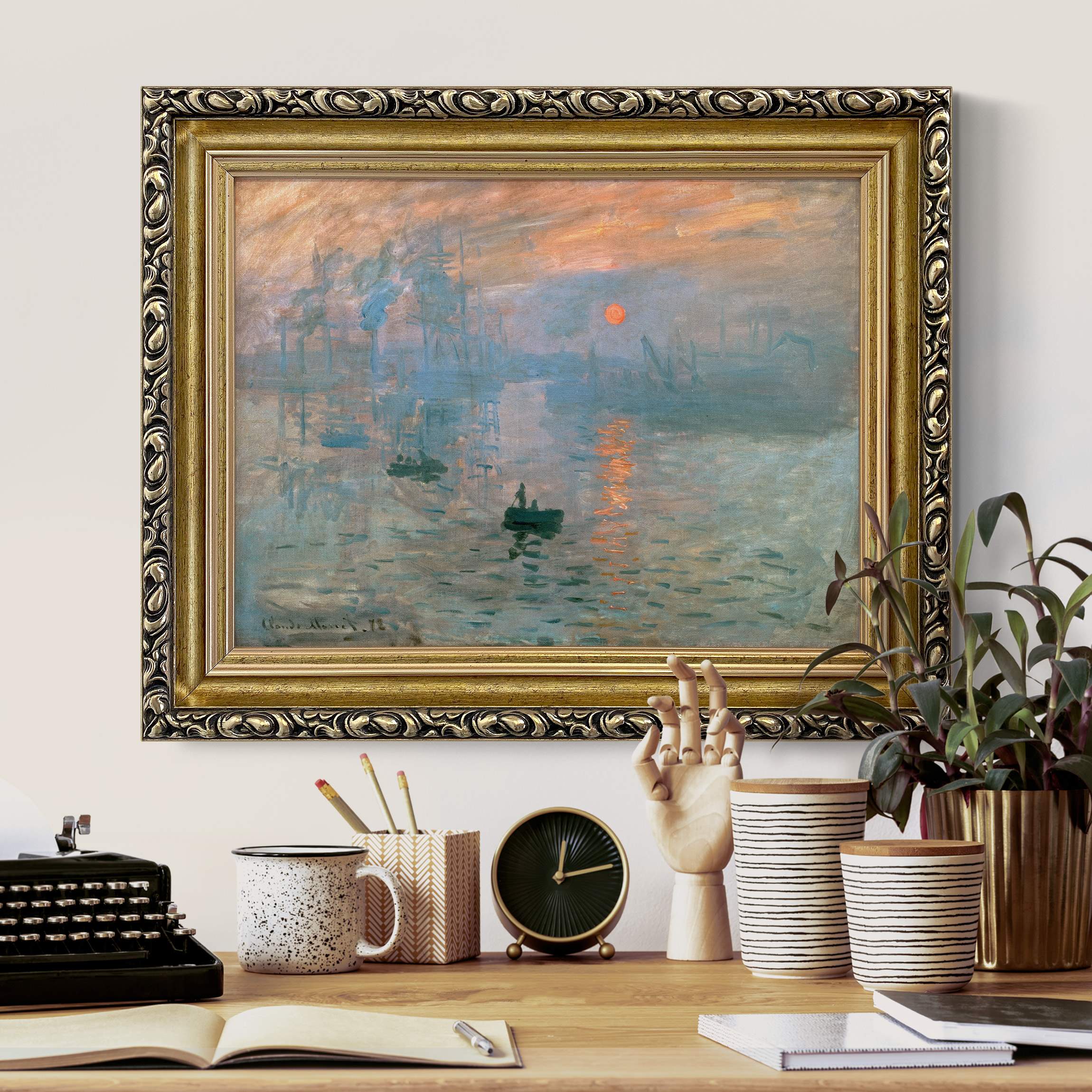 Gerahmtes Leinwandbild Claude Monet - Impression günstig online kaufen