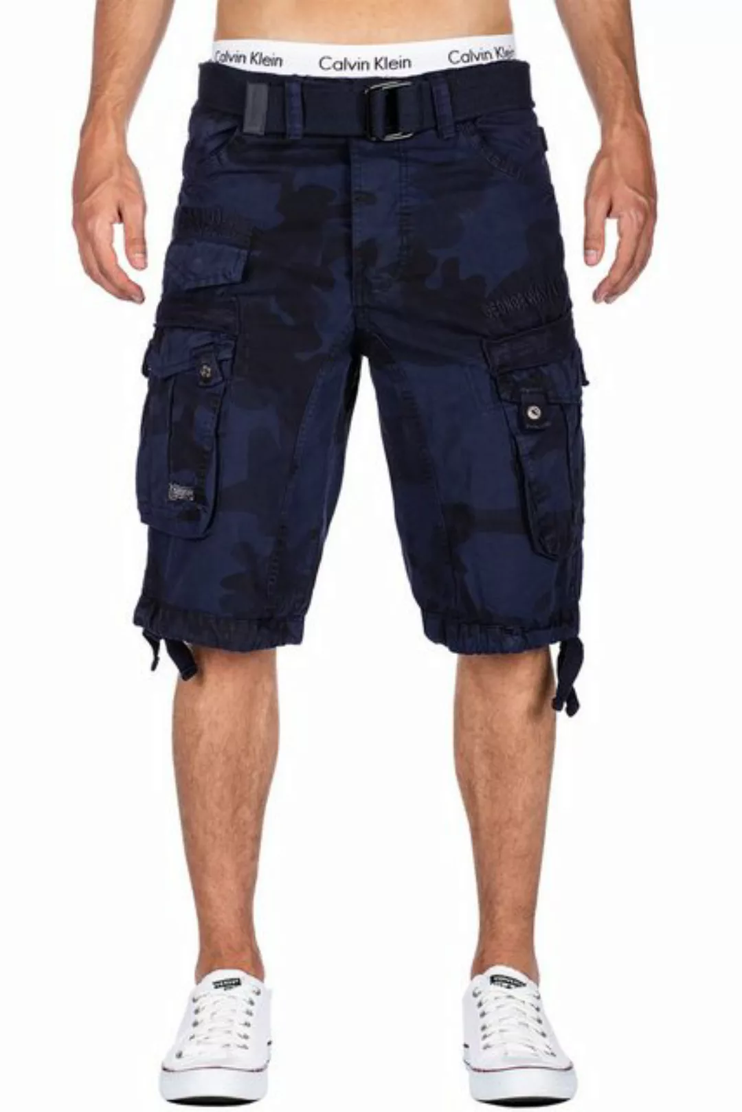 Geographical Norway Cargoshorts Herren kurze Hose bapanoramique Camo Navy S günstig online kaufen