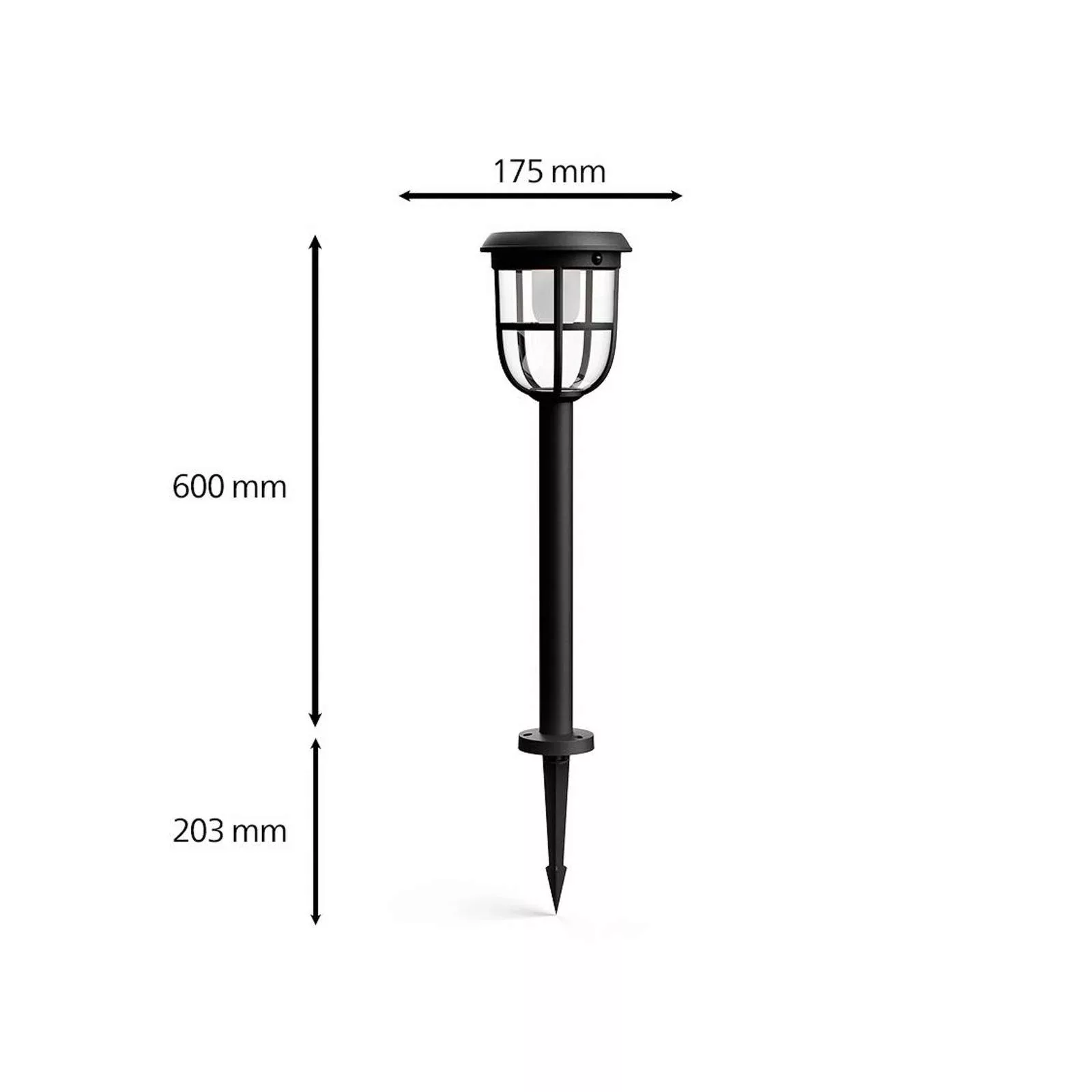 LED Solar Wegeleuchte Radii in Schwarz 1,3W 250lm IP44 mit Bewegungsmelder günstig online kaufen