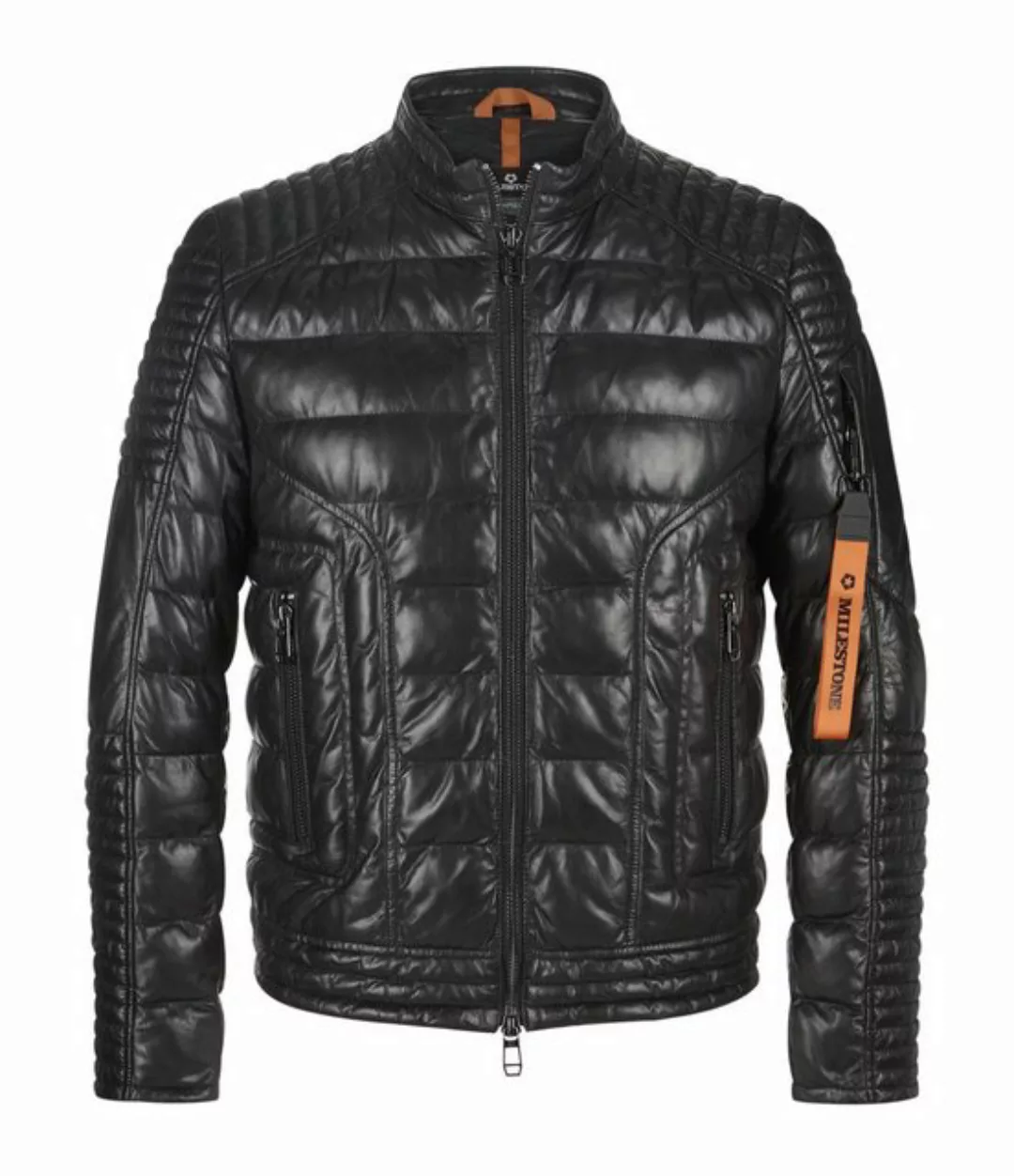 Milestone Lederjacke MSAntony gefütterte Steppjacke in Biker-Optik günstig online kaufen