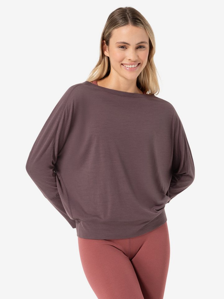 SUPER.NATURAL Langarmshirt für Damen aus Merino W KULA TOP mit leichten Fle günstig online kaufen