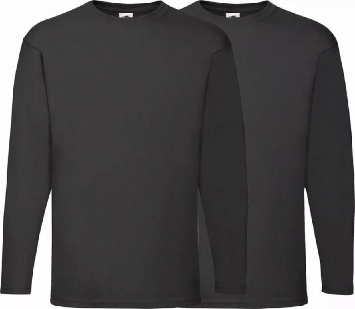 Fruit of the Loom Sweatshirt Unisex-Langarmshirt 2er-Pack Uni günstig online kaufen