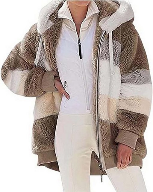 KIKI Allwetterjacke Damen Mantel Kapuzenjacke Winterjacke Warm Hoodie Pullo günstig online kaufen