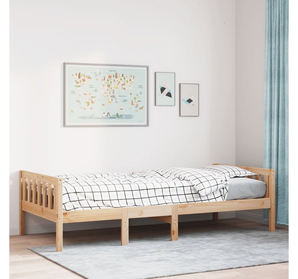 vidaXL Bett, Kinderbett ohne Matratze 75x190 cm Massivholz Kiefer günstig online kaufen