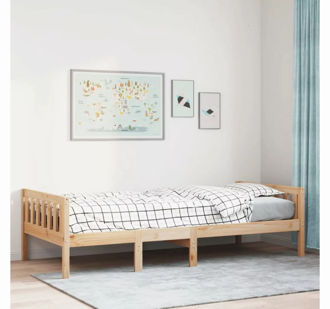 vidaXL Bett, Kinderbett ohne Matratze 75x190 cm Massivholz Kiefer günstig online kaufen