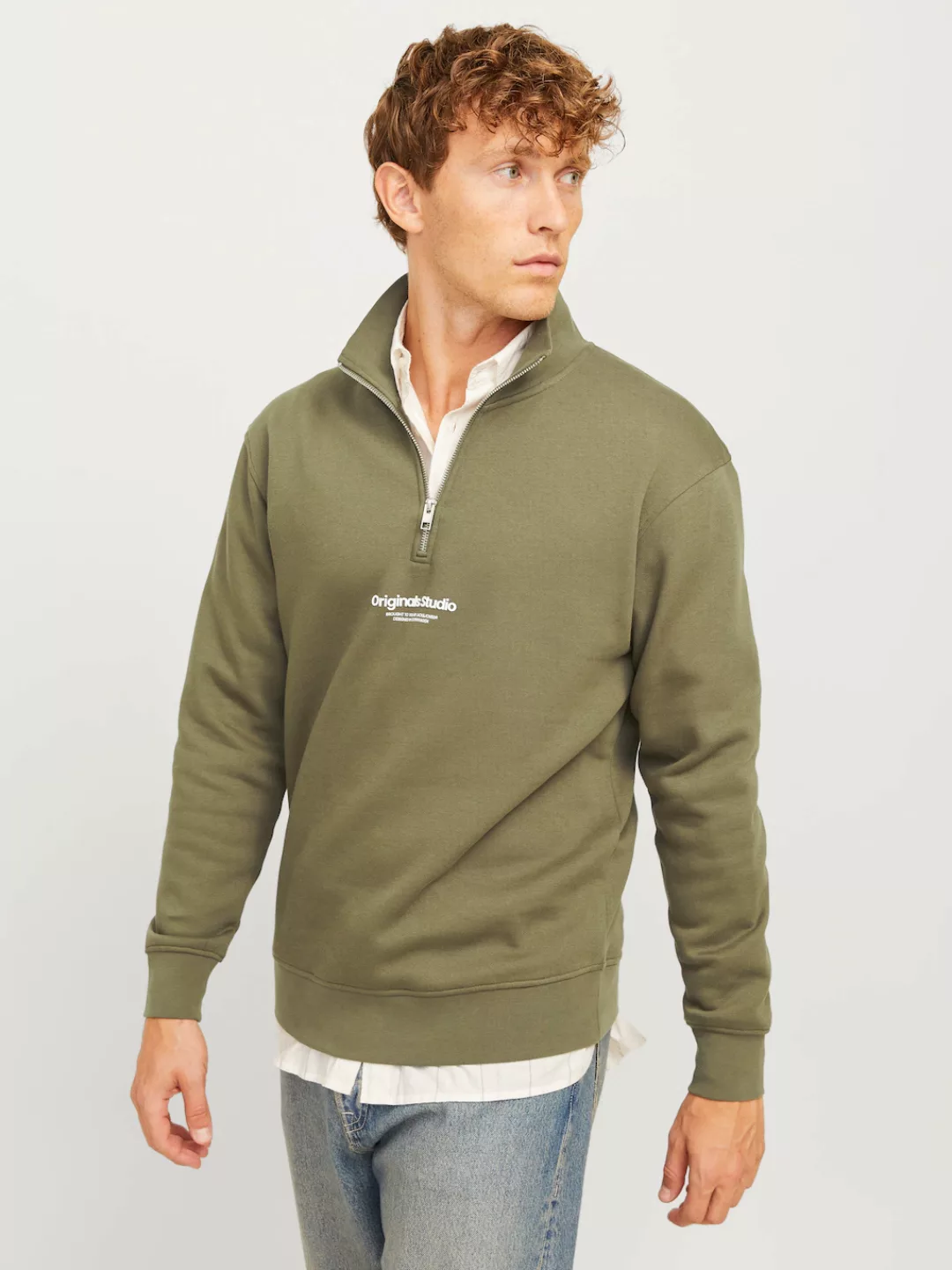 Jack & Jones Sweatshirt JORVESTERBRO SWEAT QUARTER ZIP HN NOOS günstig online kaufen