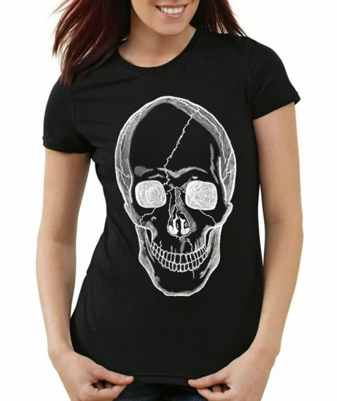 style3 T-Shirt Skull Totenkopf Harley Rocker Punk Tattoo gothic knochen bik günstig online kaufen