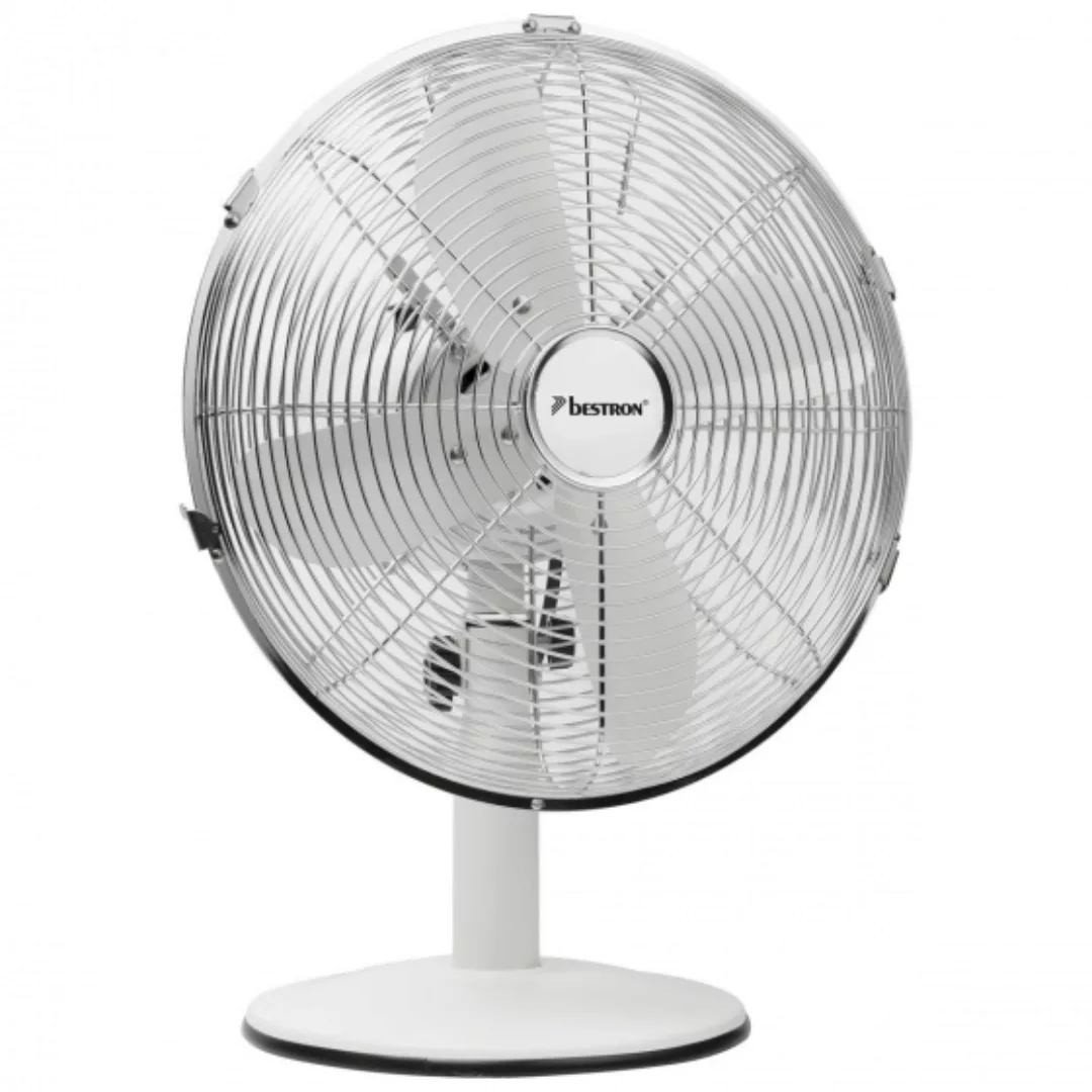 Tischventilator Retro 35w 35 Cm Stahl Weiß günstig online kaufen