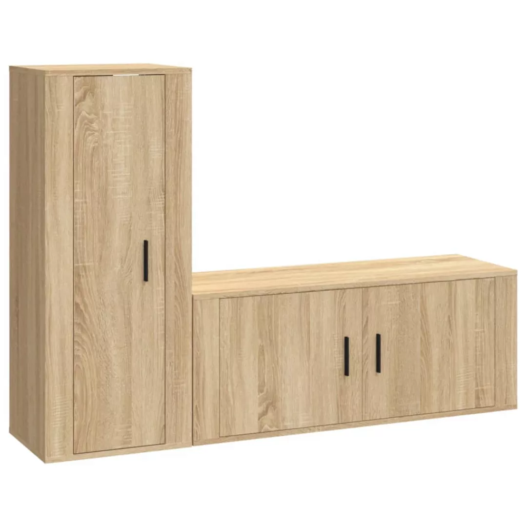 Vidaxl 2-tlg. Tv-schrank-set Sonoma-eiche Holzwerkstoff günstig online kaufen