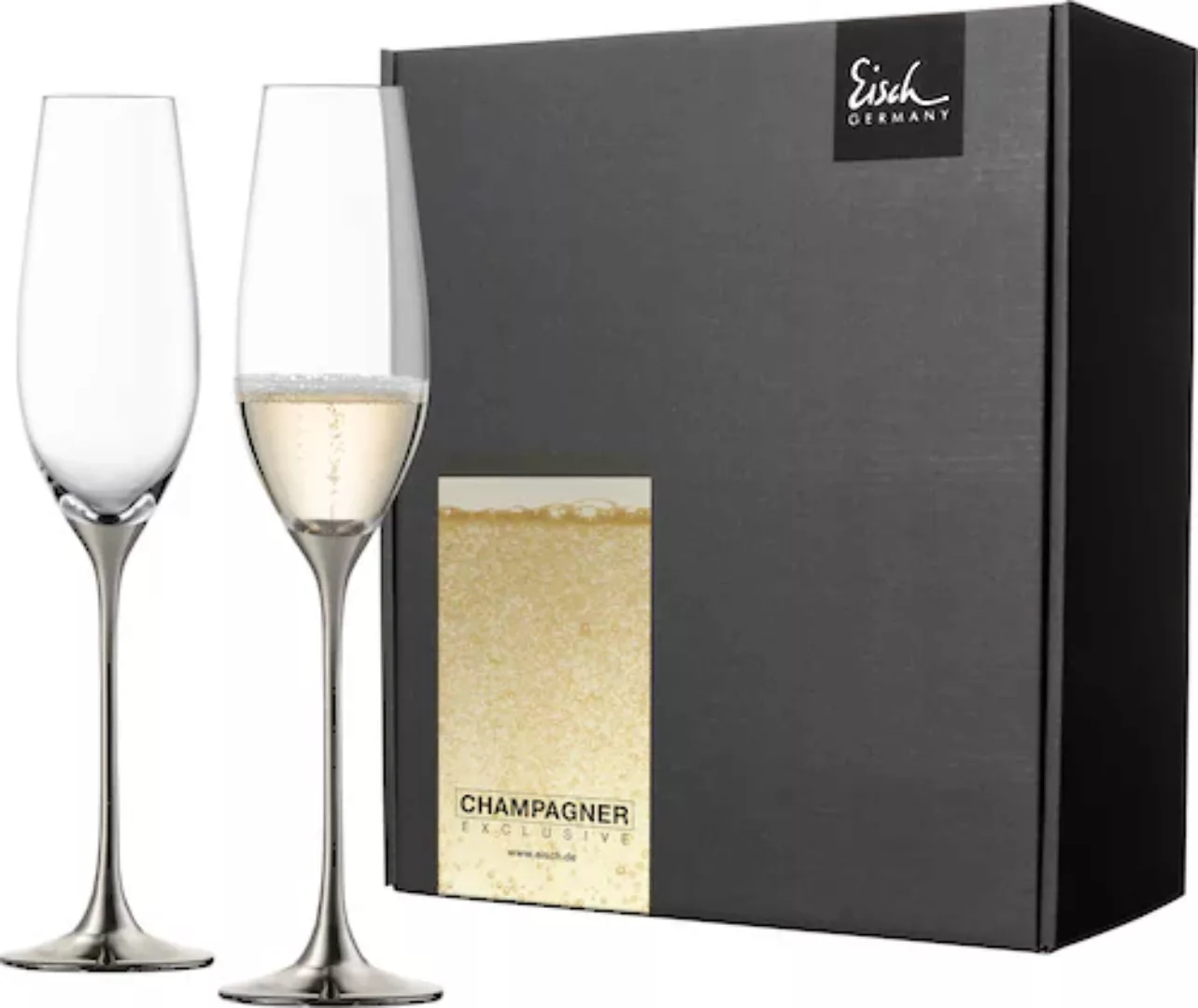 Eisch Sektglas »Champagner Exklusiv«, (Set, 2 tlg.), Auflage in Platin, 180 günstig online kaufen