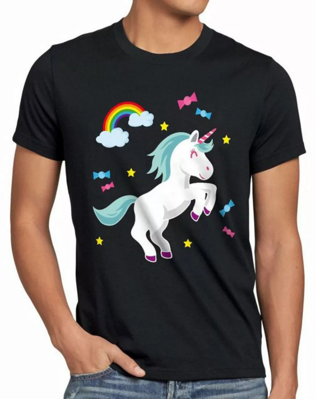 style3 T-Shirt Unicorn Candy Einhorn Regenbogen sterne pferd fun funshirt s günstig online kaufen