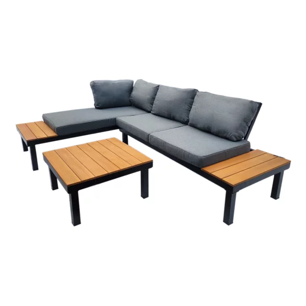 Gartenmöbel Lounge Set Noja Eukalyptus inkl. Tisch günstig online kaufen