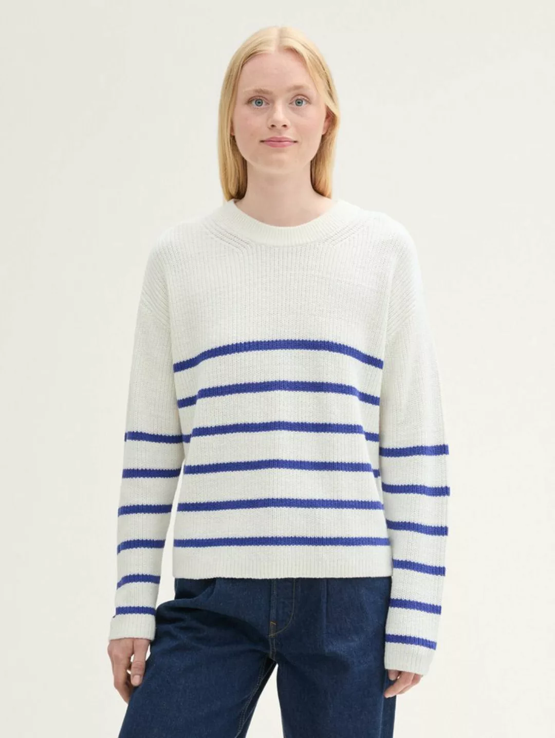 TOM TAILOR Denim Strickpullover Gestreifter Strickpullover günstig online kaufen