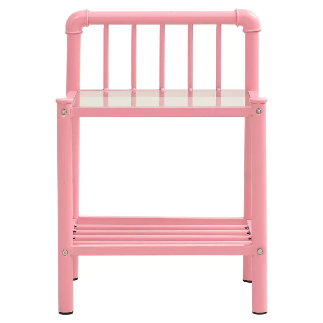 Nachttisch Rosa Transparent 45x34,5x62,5 Cm Metall Und Glas günstig online kaufen