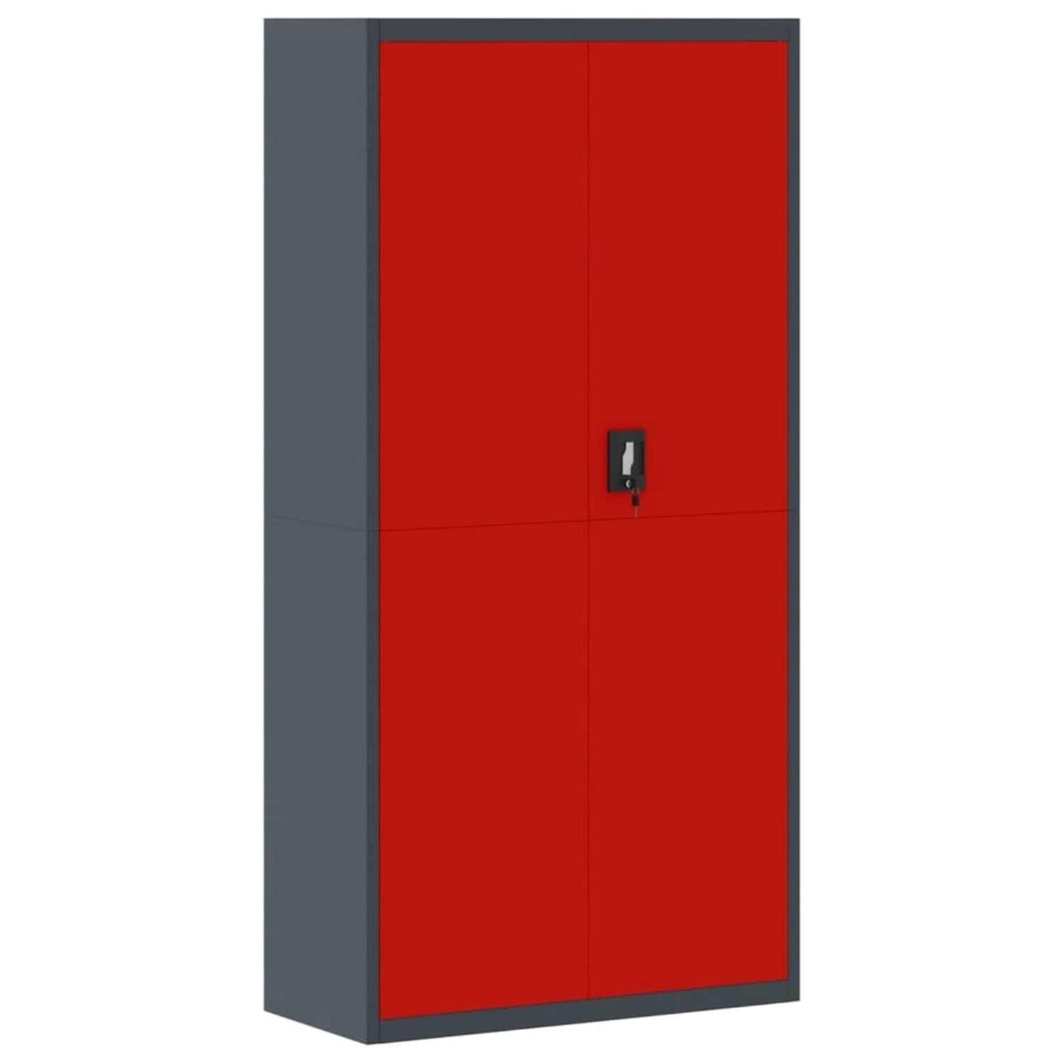 vidaXL Aktenschrank Anthrazit und Rot 90x40x180 cm Stahl günstig online kaufen