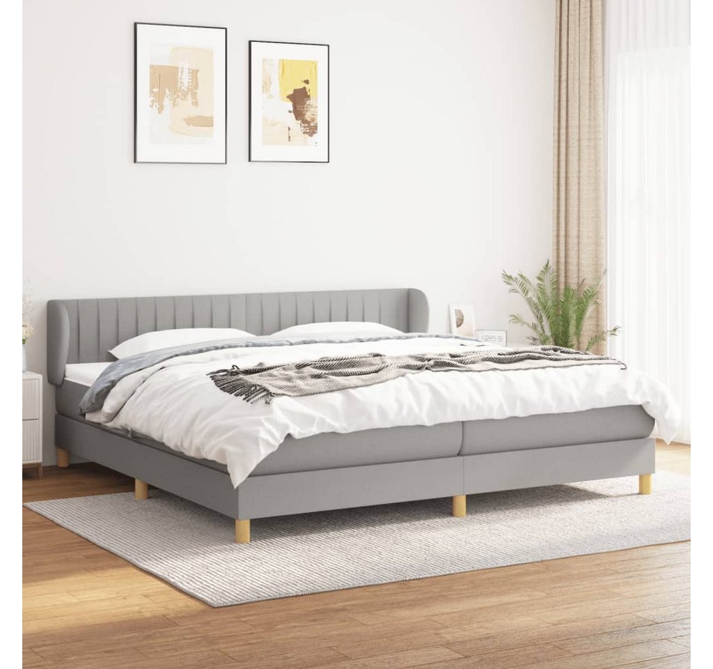 vidaXL Boxspringbett Boxspringbett mit Matratze Dunkelbraun 200x200 cm Stof günstig online kaufen