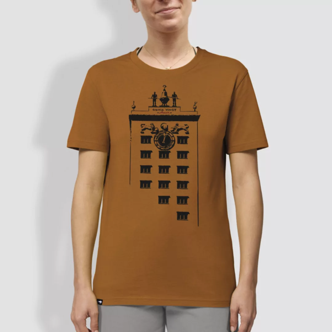 Frauen T-shirt, "Turmuhr", Roasted Orange günstig online kaufen